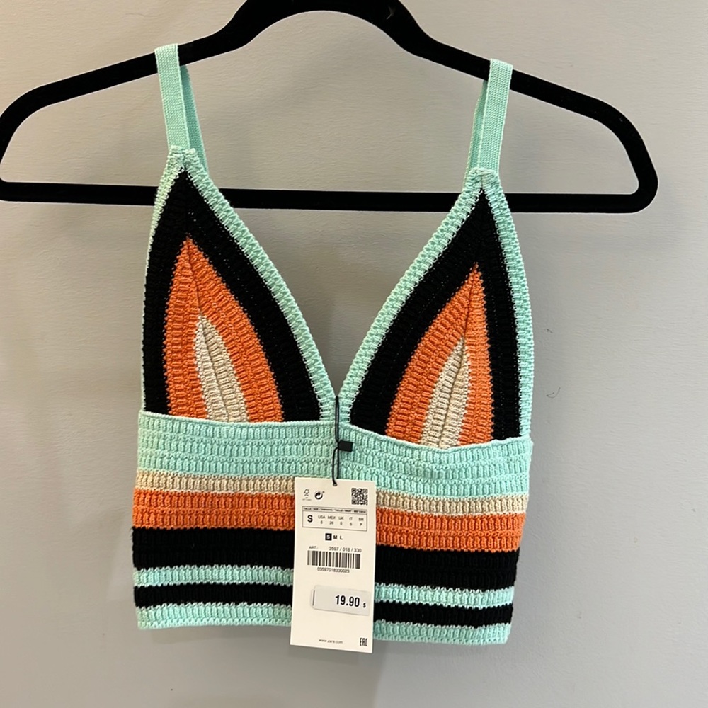 Crochet knit crop top